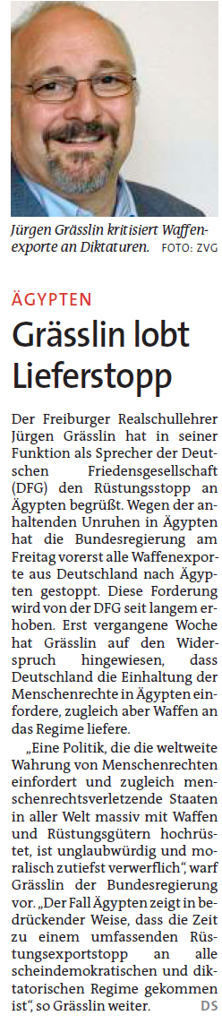 Zeitungsbericht der Sonntag