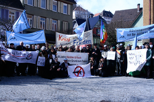 RiB Mitglieder bei Demo gegen Heckler und Koch